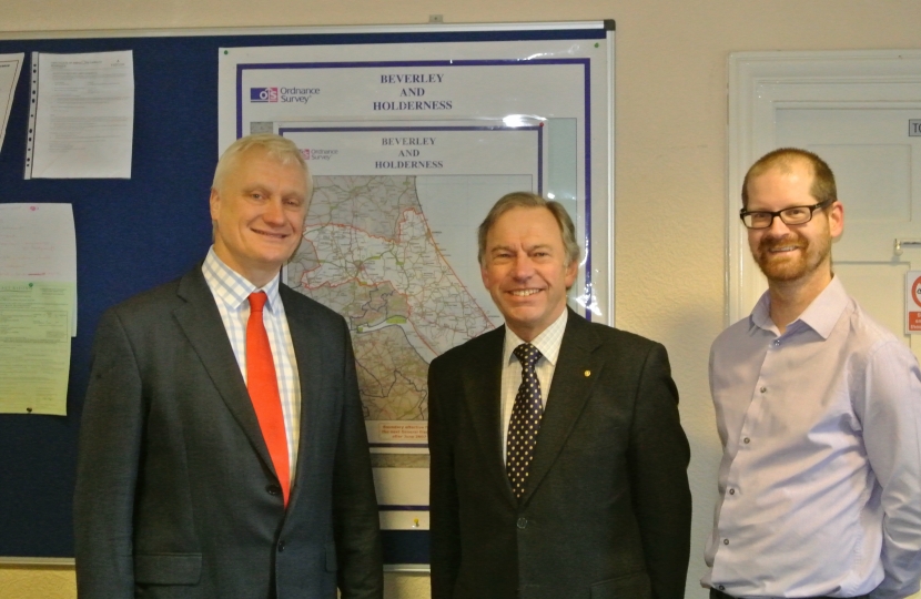 Graham Stuart MP, Dr Andrew Milner and Nick Middleton from the Smile Foundation