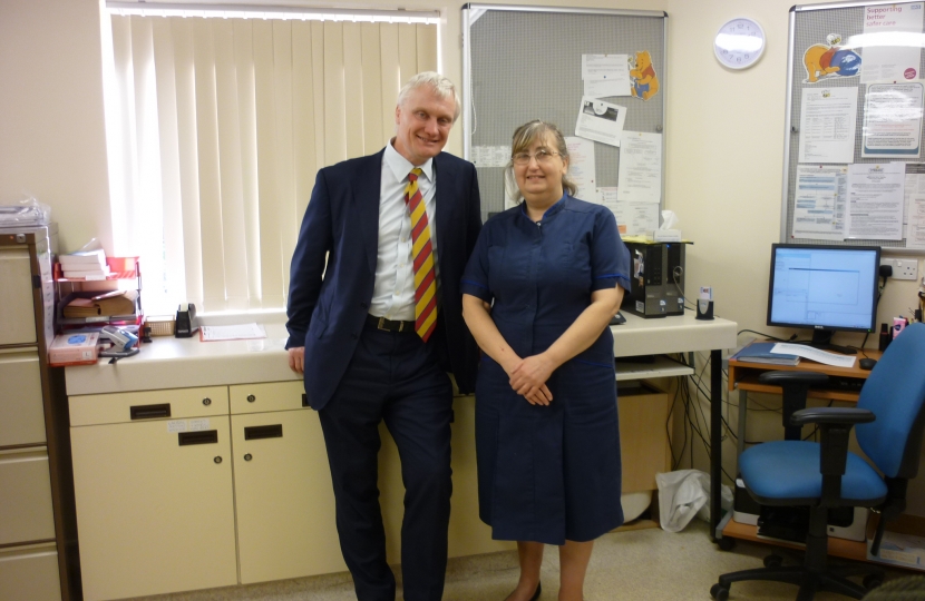 Graham at Withernsea Minor Injuries Unit with Kate Monkham, Nurse Practitioner 