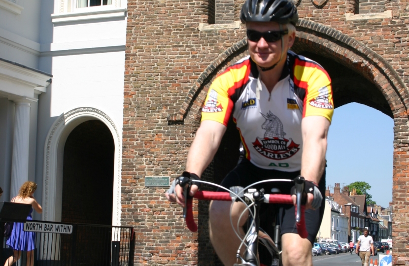 Graham Cycling through North Bar