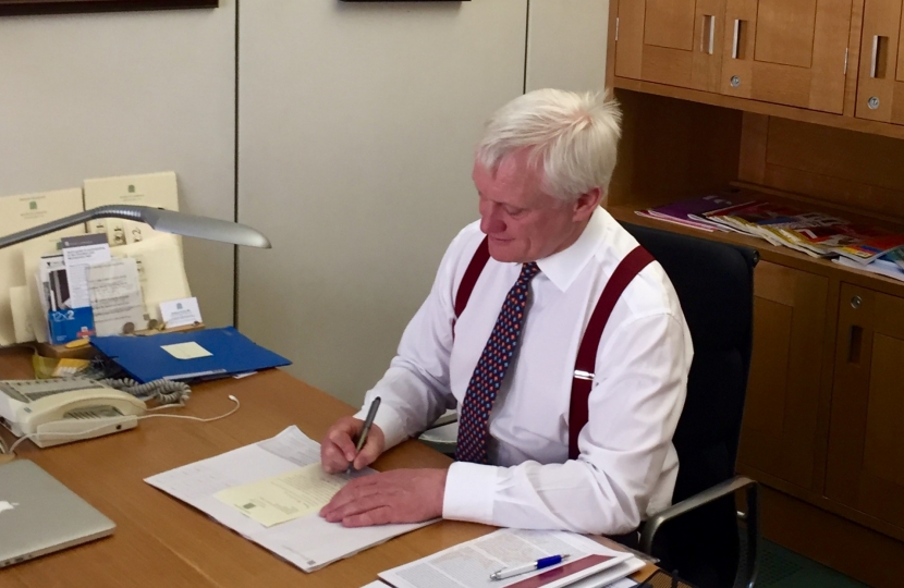 Graham Stuart at work in Westminster.