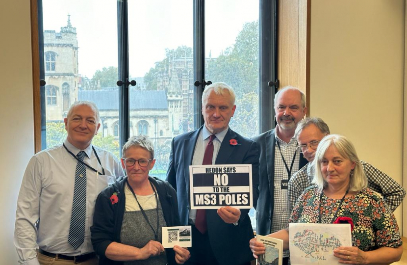 Graham with campaigners in Parliament