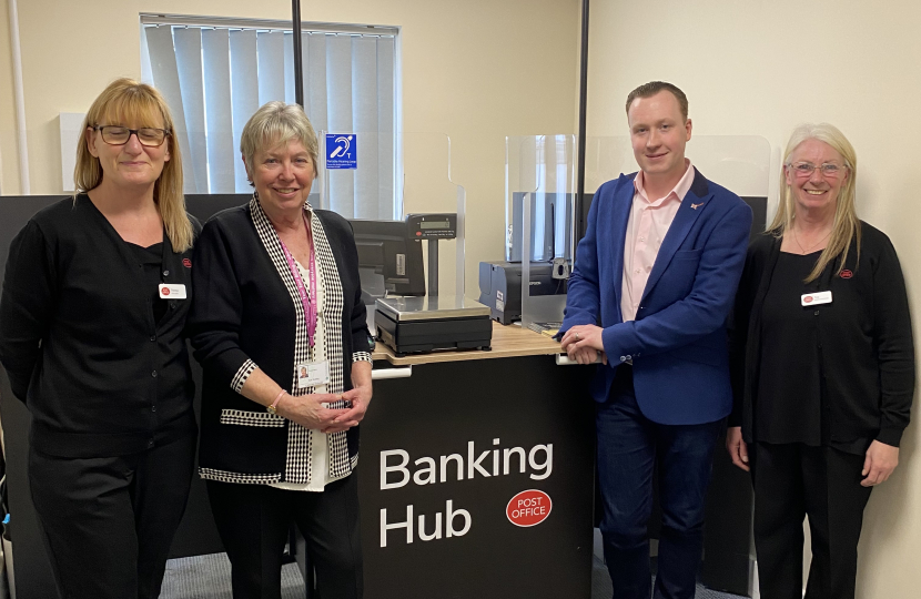 Cllrs Lyn Healing and Sean McMaster at Withernsea Banking Hub