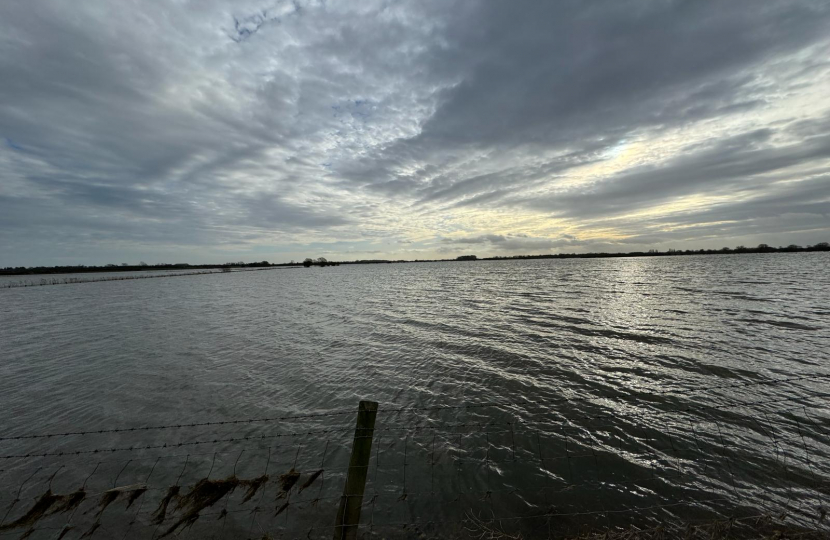 Flooded farmland in Driffield