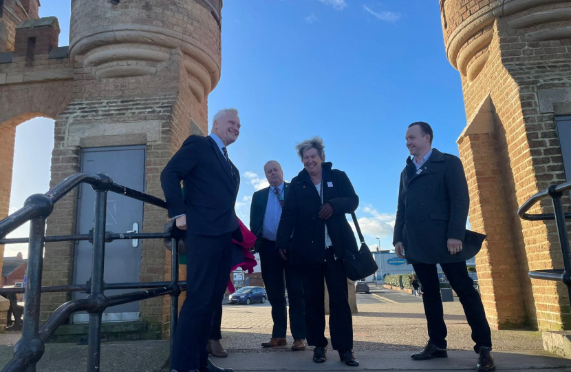 Graham Stuart MP with Cllr Lyn Healing, Cllr Sean McMaster and David Elvidge