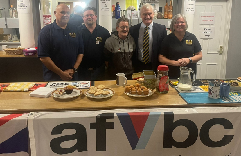 Graham Stuart MP at Withernsea Armed Forces Veterans Breakfast Club