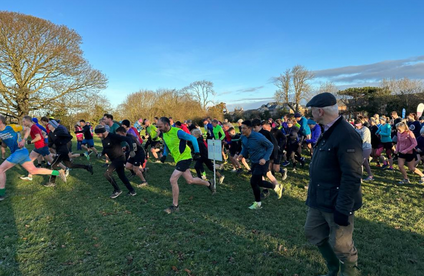 Graham watching the start