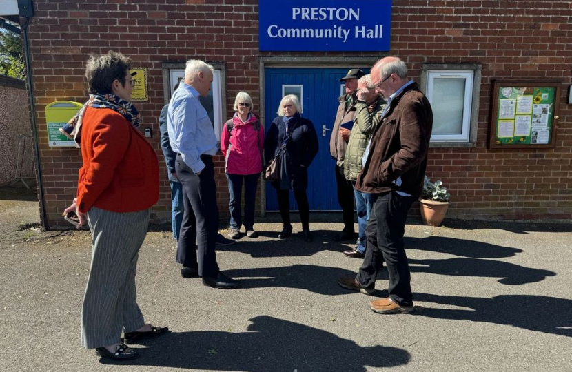 Graham with South West Holderness ward councillors and Preston Parish Councillors