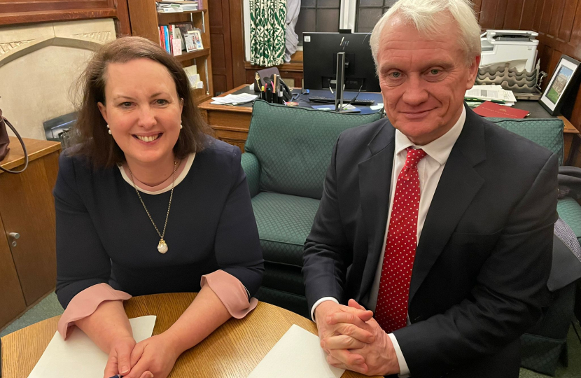  Graham Stuart MP meeting Victoria Prentis MP, Minister of State for Farming, Fisheries and Food in February 2022 