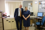 Graham at Withernsea Minor Injuries Unit with Kate Monkham, Nurse Practitioner 