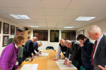 Cllr Linda Johnson, Cllr David Boynton, Matt Snowden, Cllr Denis Healy, Peter Stevens and Graham Stuart MP at Connexin Meeting