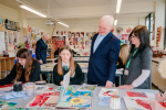 Graham Stuart speaking to art students at Longcroft School