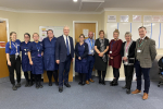 Graham Stuart with Councillor Lyn Healing, Councillor Sean McMaster and NHS staff at Withernsea Community Hospital