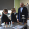 Graham Stuart speaking to science students at Longcroft School