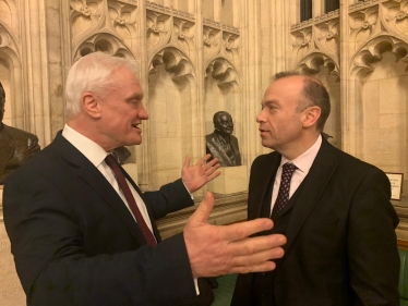 Graham lobbying Rail Minister, Chris Heaton-Harris MP.