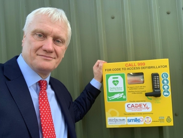 Graham with Public Access defibrillator