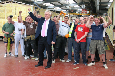 Graham celebrates tax win with ABI caravans staff