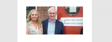 Graham with Manager of Cherry Tree Centre