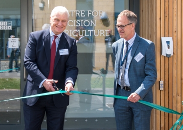 YHIoT ribbon cutting by Graham Stuart MP and college principal Bill