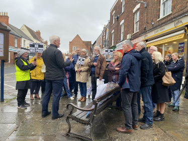 Graham speaking to campaigners