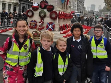 Cherry Burton Pupils at the Cenotaph