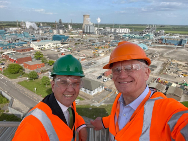 Graham Stuart and Greg Hands At Saltend Chemicals Park