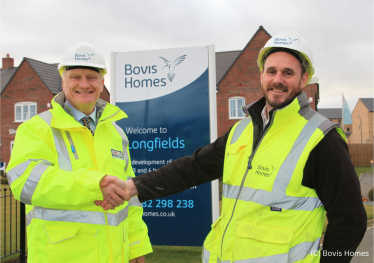 Graham Stuart and Matt Earnsaw at Longfields Development in Beverley (C) Bovis Homes